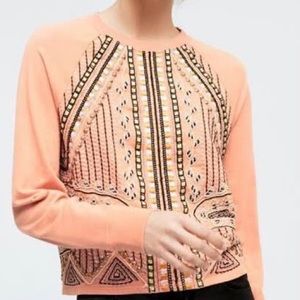 Peach Akemi + Kin Embroidered Sweatshirt